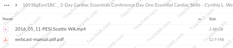 2-Day Cardiac Essentials Conference: Day One: Essential Cardiac Skills By Cynthia Webner - PESI Free Download