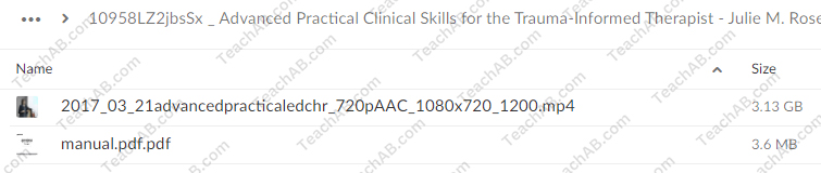 Advanced Practical Clinical Skills for the Trauma-Informed Therapist By Julie Rosenzweig - PESI Free Download