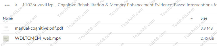 Cognitive Rehabilitation & Memory Enhancement: Evidence-Based Interventions for Older Adults By Rob Winningham - PESI Free Download