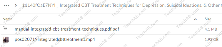 Integrated CBT Treatment Techniques for Depression, Suicidal Ideations, & Other Co-Morbid Conditions By David Pratt - PESI Free Download
