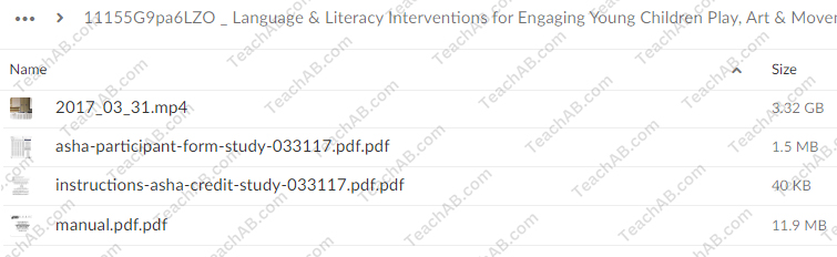 Language & Literacy Interventions for Engaging Young Children: Play, Art & Movement-Based Strategies to Strengthen Academic and Social Success By Barbara Culatta - PESI Free Download