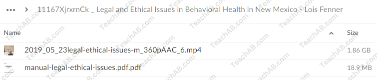 Legal and Ethical Issues in Behavioral Health in New Mexico By Lois Fenner - PESI Free Download