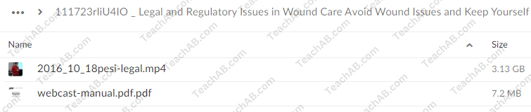 Legal and Regulatory Issues in Wound Care: Avoid Wound Issues and Keep Yourself Out of Court By Heidi Huddleston Cross - PESI Free Download