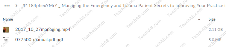 Managing the Emergency and Trauma Patient: Secrets to Improving Your Practice in the Emergency Department By Marcia Gamaly - PESI Free Download