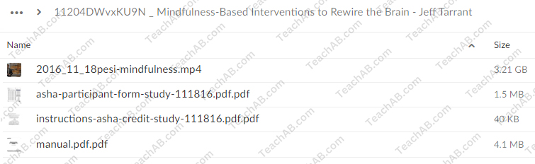 Mindfulness-Based Interventions to Rewire the Brain By Jeff Tarrant - PESI Free Download