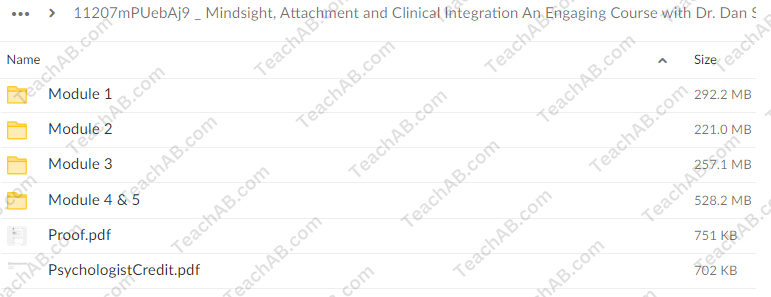 Mindsight, Attachment and Clinical Integration: An Engaging Course with Dan Siegel - PESI Free Download