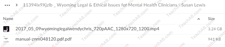 Wyoming Legal & Ethical Issues for Mental Health Clinicians By Susan Lewis - PESI Free Download
