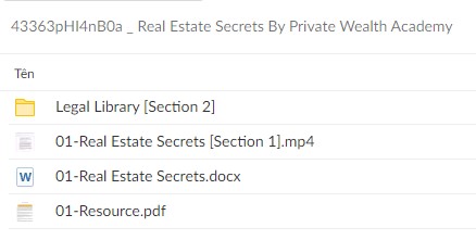 Real Estate Secrets By Private Wealth Academy Free Download