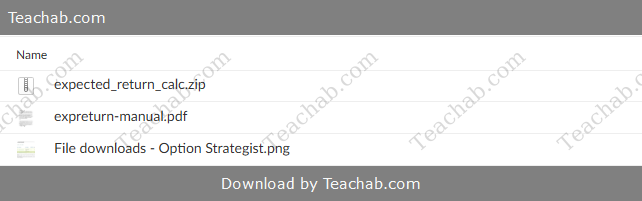 The Expected Return Calculator Free Download