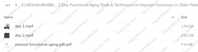 2-Day: Functional Aging: Tools & Techniques to Improve Outcomes in Older Patients By Theresa Schmidt - PESI Free Download