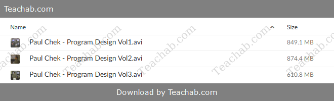 Program Design by Paul Chek Free Download