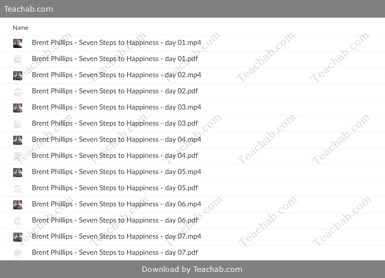 Seven Steps to Happiness by Brent Phillips Free Download