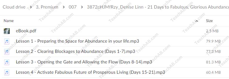 21 Days to Fabulous, Glorious Abundance By Denise Linn Free Download