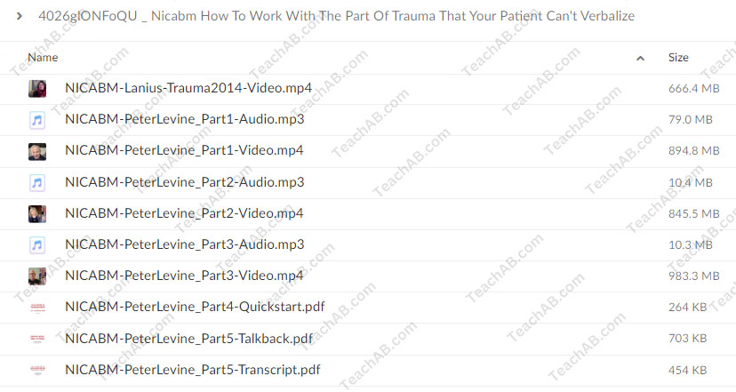 How to Work with the Part of Trauma That Your Patient Can't Verbalize By Peter Levine - NICABM Free Download