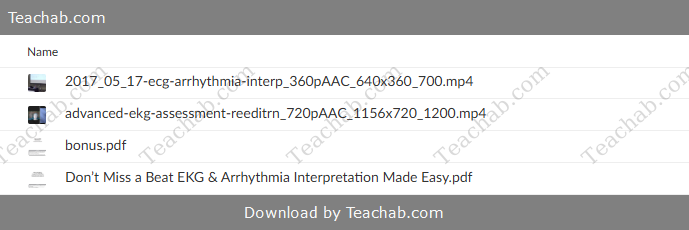 Don’t Miss a Beat: EKG & Arrhythmia Interpretation Made Easy by Cynthia L. Webner & Cathy Lockett Free Download