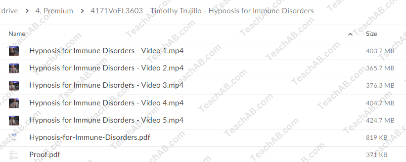 Hypnosis for Immune Disorders By Timothy Trujillo Free Download