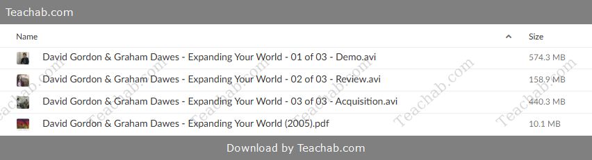 Expanding Your World by David Gordon and Graham Dawes Free Download
