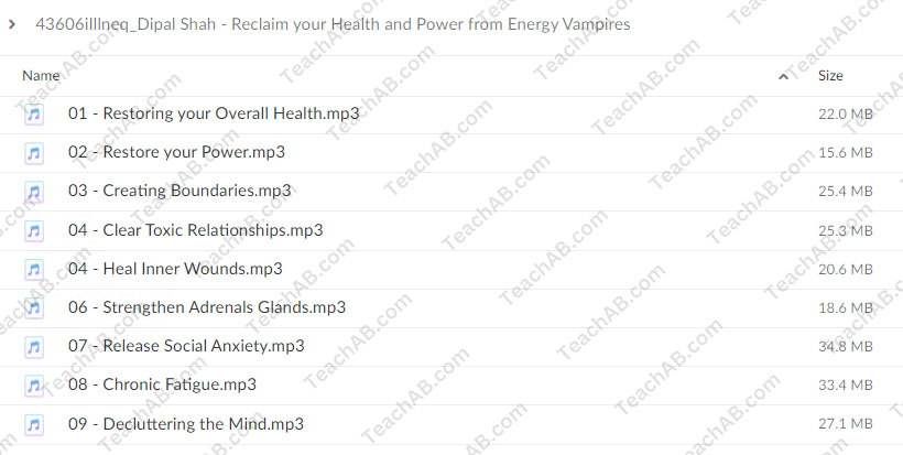 Reclaim your Health and Power from Energy Vampires By Dipal Shah Free Download