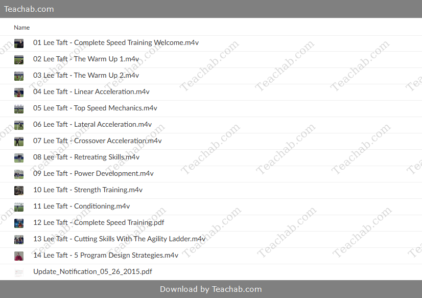 Complete Speed Training by Lee Taft Free Download