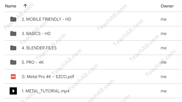 Metal (Pro - 4K + Blender File) By Ducky 3D - EZCO Free Download